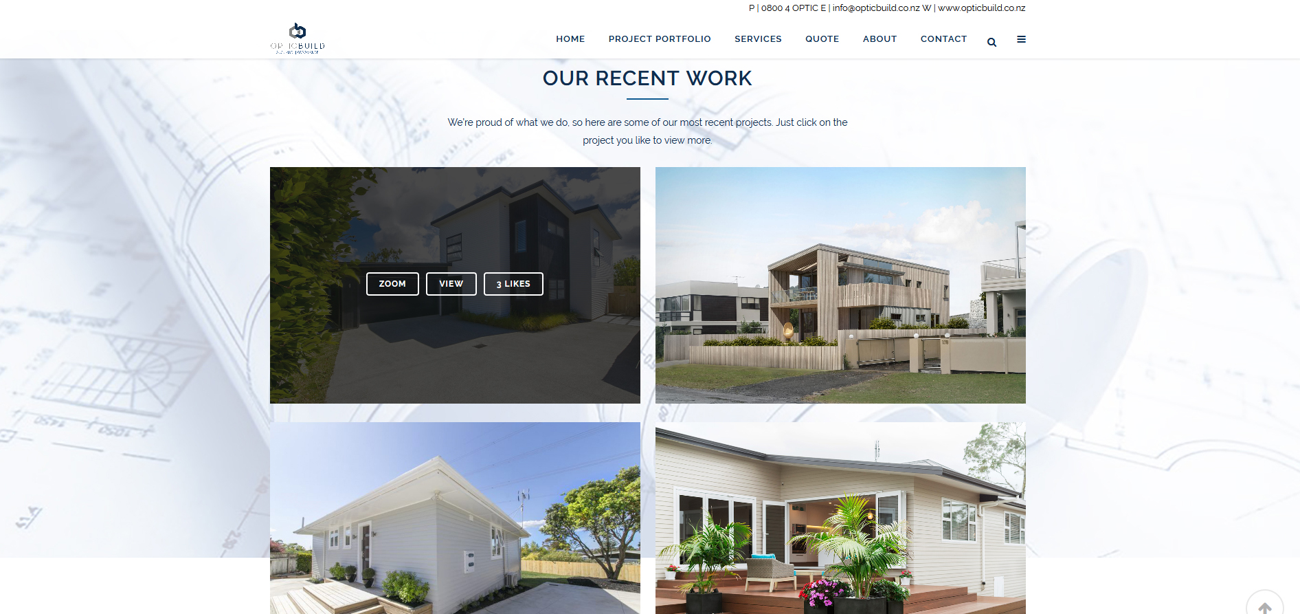 Website for building company
