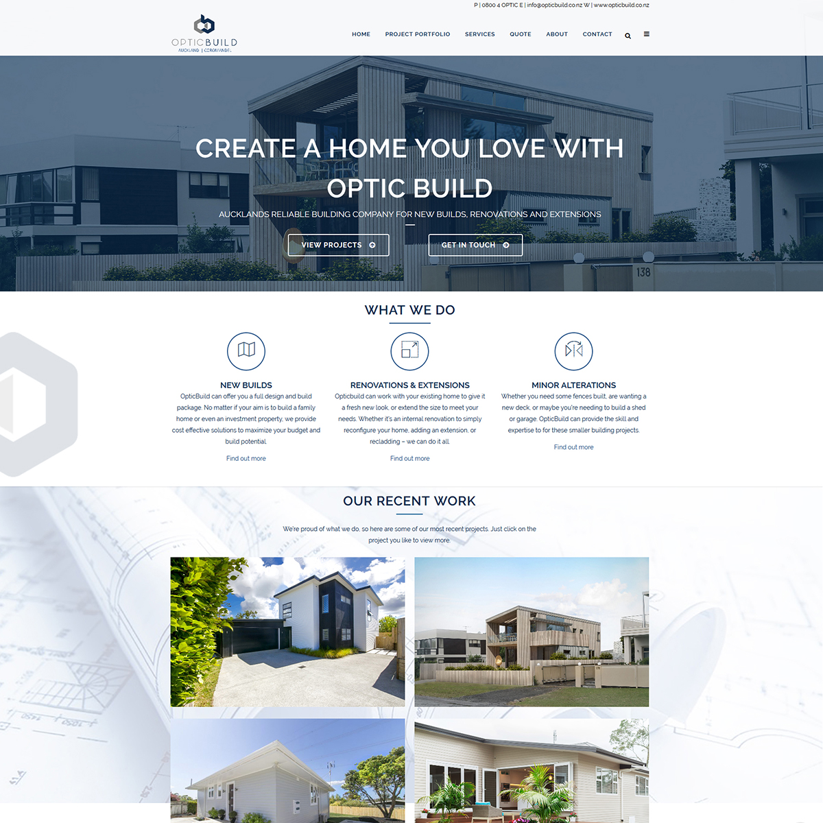 Website for building company